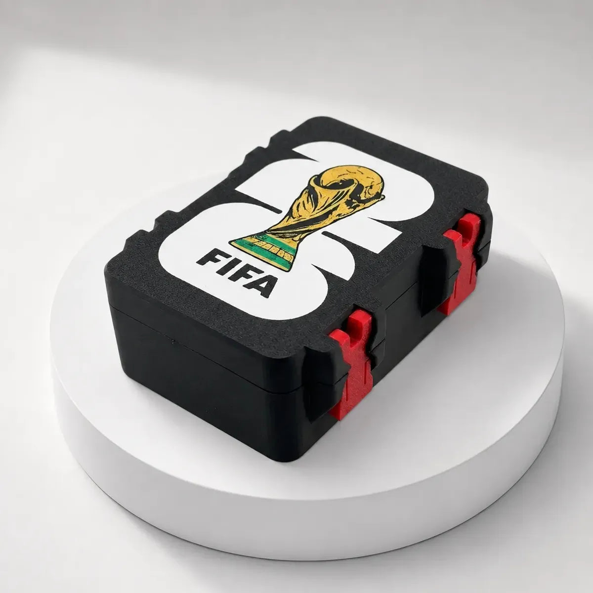 Estuche Porta Estampas Mundial 2026 Negro con Rojo
